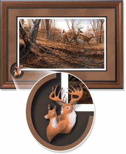 Autumn Run Encore II Cameo Framed